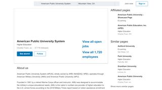 
                            7. American Public University System | LinkedIn
