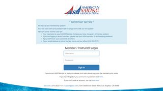 
                            12. American Sailing Association: Member / Instructor Portal