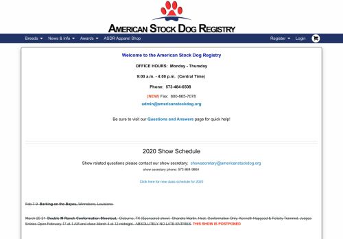 
                            3. American Stock Dog Registry - A New Era for the Working Dog