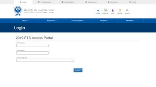 
                            1. American Thoracic Society - ATS Login