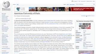 
                            8. American University of Paris - Wikipedia