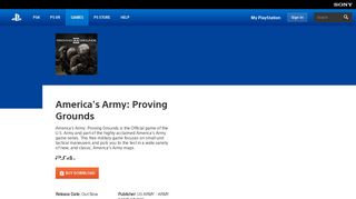 
                            3. America's Army: Proving Grounds Game | PS4 - PlayStation
