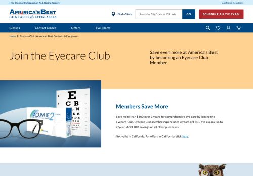 
                            12. America's Best | Eyecare Club for Contact Lens Wearers