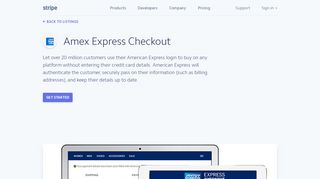 
                            10. Amex Express Checkout - Stripe