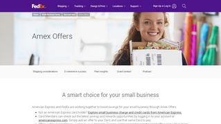 
                            7. Amex Offers - FedEx Small Business Center