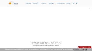 
                            11. AMEX-Tarifbuch 2018 - AMEXPool AG