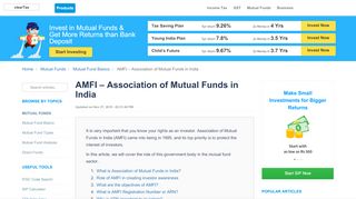 
                            7. AMFI - Association of Mutual Funds in India - Objective & Registration