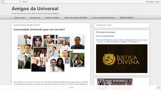 
                            2. Amigos da Universal: Comunidade Universal! quer um convite?
