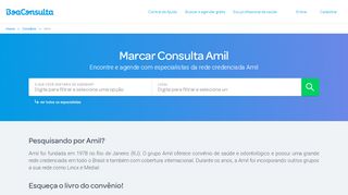 
                            3. Amil: Agendamento de consultas - BoaConsulta