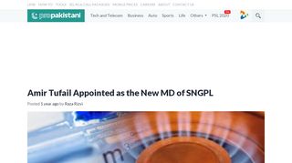 
                            11. Amir Tufail Appointed as the New MD of SNGPL - ...