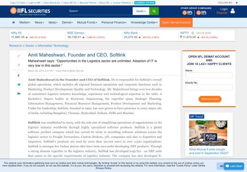 
                            11. Amit Maheshwari, Founder and CEO, Softlink - IndiaInfoline
