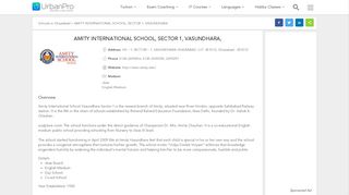 
                            11. AMITY INTERNATIONAL SCHOOL, SECTOR 1, VASUNDHARA ...