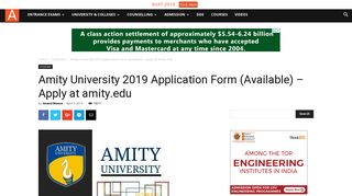 
                            7. Amity University 2019 Application Form (Available) – Apply at amity ...