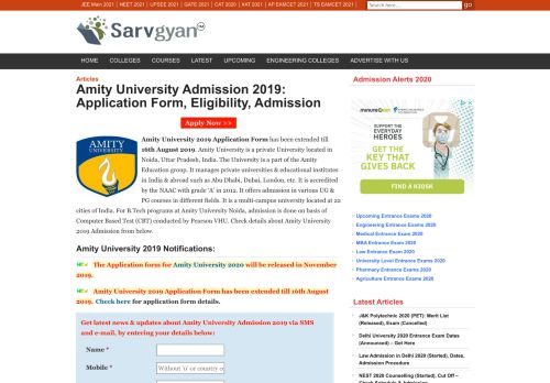 
                            12. Amity University Admission 2019: Application Form, Eligibility ...