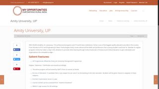 
                            13. Amity University, UP – My Opportunities