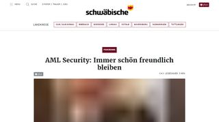 
                            12. AML Security: Immer schön freundlich bleiben - Schwäbische Zeitung