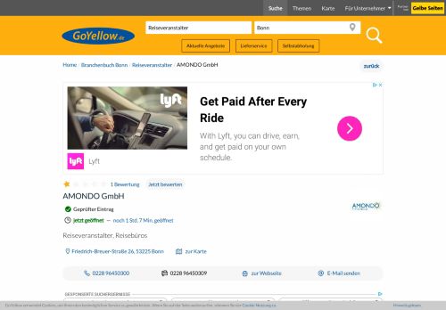 
                            9. ▷ AMONDO GmbH in Bonn, Friedrich-Breuer-Straße 26 | GoYellow.de