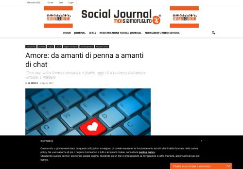 
                            10. Amore: da amanti di penna a amanti di chat - Noi Siamo Futuro