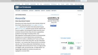 
                            11. Amorelie - Unternehmensprofil | Gründerszene