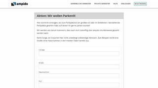 
                            11. ampido Parkplatz Sharing - Parkplatzwünsche mitteilen