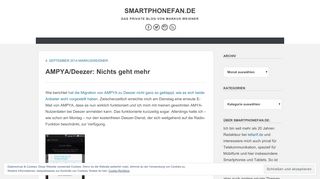 
                            13. AMPYA/Deezer: Nichts geht mehr | SmartPhoneFan.de