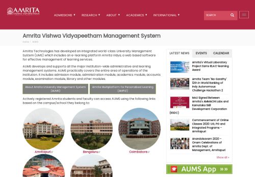 
                            7. Amrita Vishwa Vidyapeetham Management System | Amrita Vishwa ...