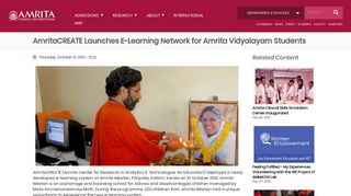 
                            6. AmritaCREATE Launches E-Learning Network for Amrita Vidyalayam ...