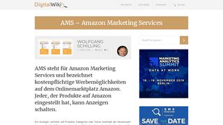 
                            8. AMS - Amazon Marketing Services - Definition - DigitalWiki
