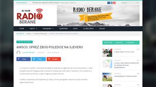 
                            9. AMSCG: OPREZ ZBOG POLEDICE NA SJEVERU | Grad koji volim