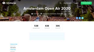 
                            9. Amsterdam Open Air 2019 - Tickets kopen en verkopen – TicketSwap