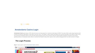 
                            10. Amsterdams Casino Login | casinologin