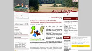 
                            8. Amt Niemegk - 8. Projektauswahlverfahren für LEADER-Fördermittel ...