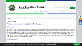 
                            13. Amtsangemessene Alimentation in Niedersachsen - GdP