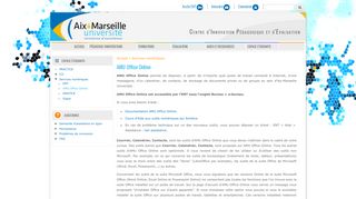 
                            7. AMU Office Online - CIPE - Aix-Marseille Université