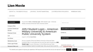 
                            8. AMU Student Login – American Military University & American Public ...