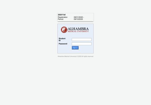 
                            2. AMU Student Portal - Alhambra Medical University