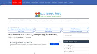 
                            11. Amul Recruitment 2018-2019 Job Openings For Freshers | Freshers ...