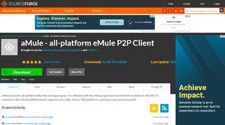 
                            5. aMule - all-platform eMule P2P Client download | SourceForge.net