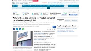 
                            11. Amway bets big on India for herbal personal care before going global ...