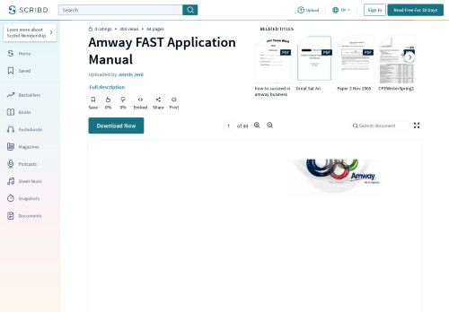 
                            9. Amway FAST Application Manual | Login | Credit Card - Scribd