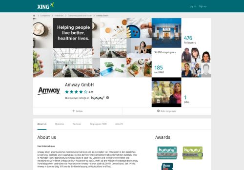 
                            7. Amway GmbH als Arbeitgeber | XING Unternehmen