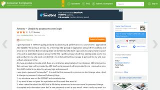
                            12. Amway — Unable to access my own login
