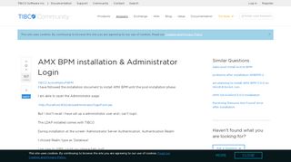 
                            7. AMX BPM installation & Administrator Login | TIBCO Community