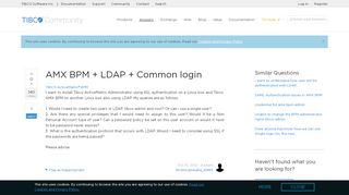
                            8. AMX BPM + LDAP + Common login | TIBCO Community