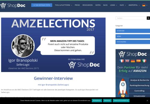 
                            9. AMZ Elections 2017 Gewinnerinterview: Igor Branopolski (SellerLogic ...