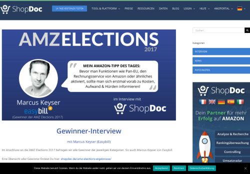 
                            13. AMZ Elections 2017 Gewinnerinterview: Marcus Keyser (Easybill ...