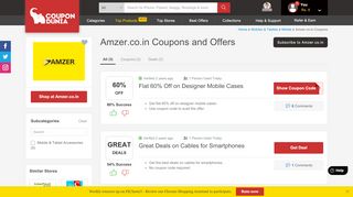 
                            9. Amzer Coupons & Offers | Promocodes for Feb 2019 - CouponDunia