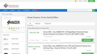 
                            4. Amzer Coupons, Promo code, Offers & Deals - February 2019