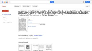 
                            11. An abstract of the historical part of the Old Testament [by E. ...