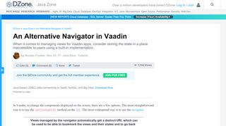 
                            6. An Alternative Navigator in Vaadin - DZone Java